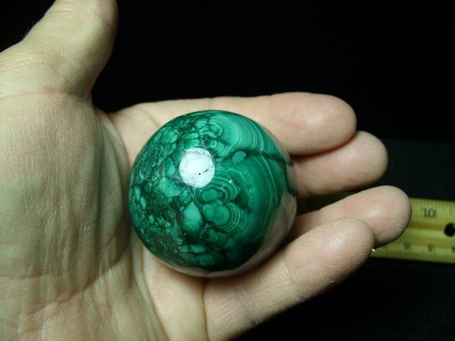 Polished Malachite  Sphere  (050220d) - Image 2