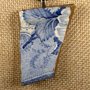 Ballast Pottery Shard Pendant with Gilded Edges
