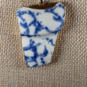 Ballast Pottery Shard Pendant with Gilded Edges, Style H