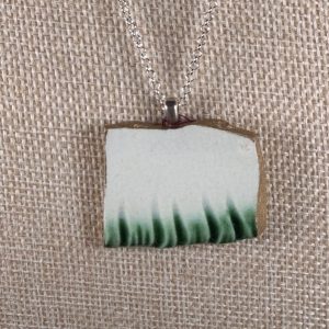 Ballast Pottery Shard Pendant with Gilded Edges, Style G