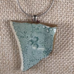 Ballast Pottery Shard Pendant with Gilded Edges